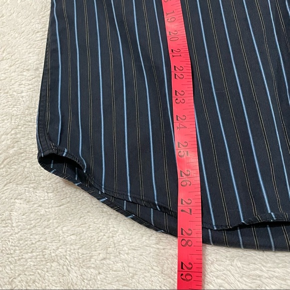 Nautica 80’s Two-Ply Cotton Button Down Shirt Men Size M Long Sleeve Striped - Picture 7 of 8